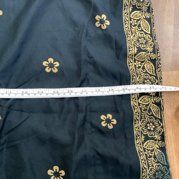 Black&Gold light caftan tunic XL 39-42 bust - Picture 9 of 12